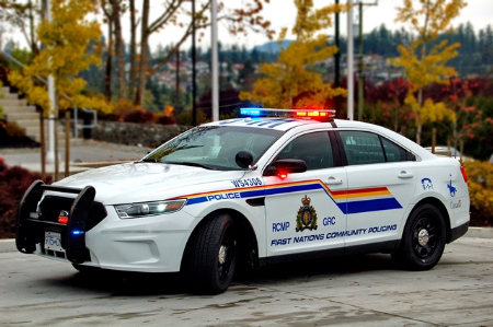 RCMP vehicle with lettering First Nations Community Policing
