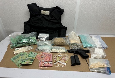 drugs and guns seized during March, 2023 search warrant execution