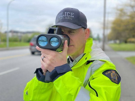 Photo of police officer conducting traffic enforcement